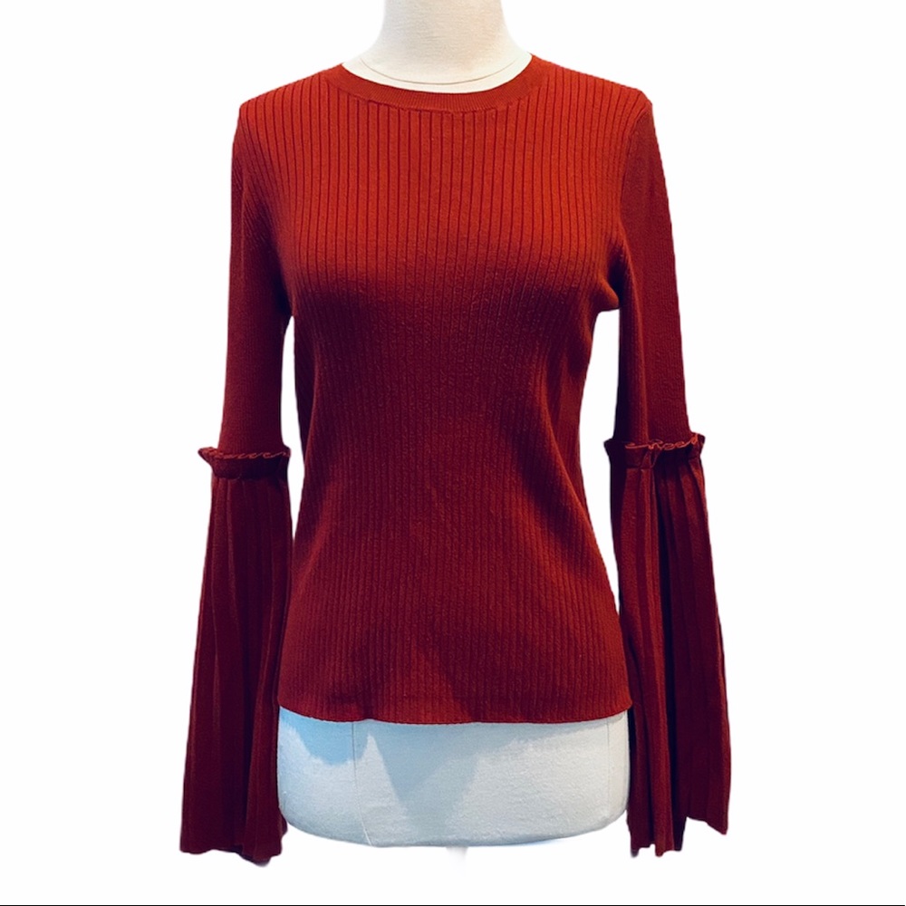 CHELSEA 28 Ribbed Bell Sleeve Sweater - Picture 2 of 9